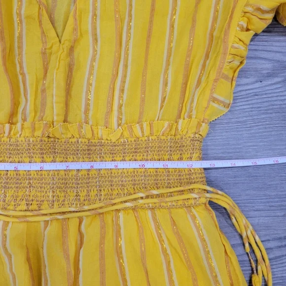 Saylor Adrianne V Neck Lined Dress Yellow Size XS - Picture 8 of 8